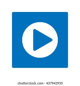 play Icon, flat design style