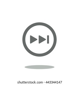 play Icon, flat design style