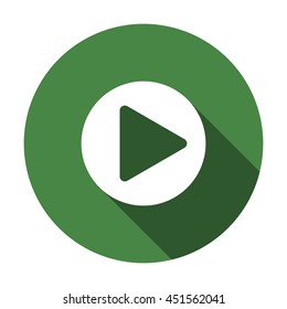 play Icon, flat design style