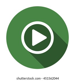 play Icon, flat design style