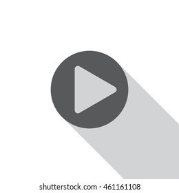 play Icon, flat design style