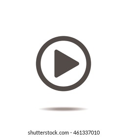 play Icon, flat design style