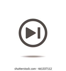 play Icon, flat design style