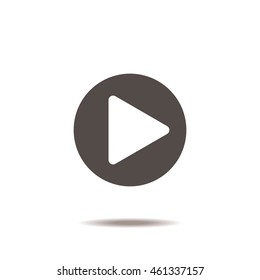 play Icon, flat design style