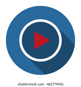 play icon flat design style