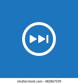 play Icon, flat design style