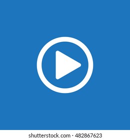 play Icon, flat design style