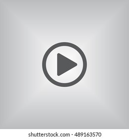 play Icon, flat design style