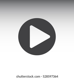 play Icon, flat design style