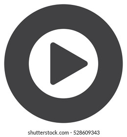 play Icon, flat design style