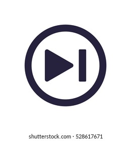 play Icon, flat design style