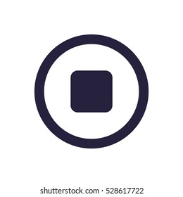 play Icon, flat design style