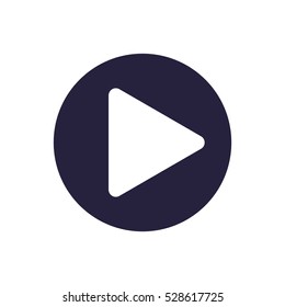 play Icon, flat design style