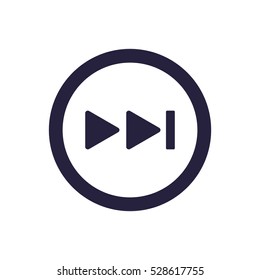 play Icon, flat design style