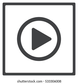 play Icon, flat design style