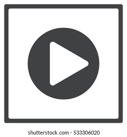 play Icon, flat design style