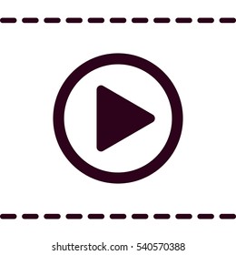 play Icon, flat design style