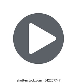 play Icon, flat design style