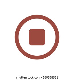 play Icon, flat design style