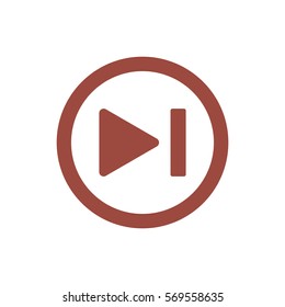 play Icon, flat design style