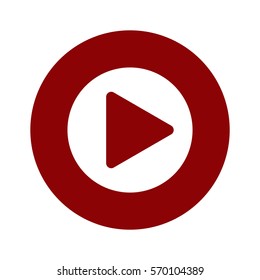 play Icon, flat design style