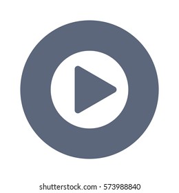 play Icon, flat design style