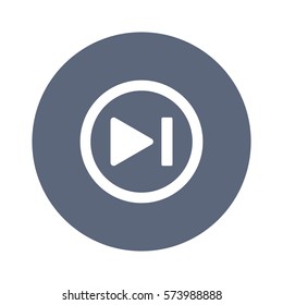 play Icon, flat design style