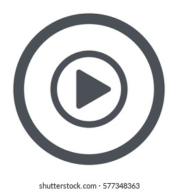 play Icon, flat design style