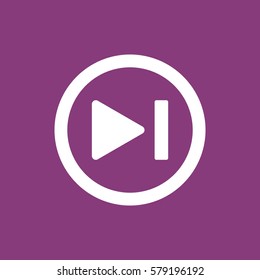 play Icon, flat design style