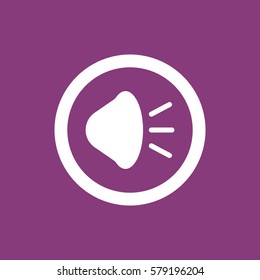 play Icon, flat design style