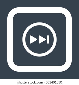 play Icon, flat design style
