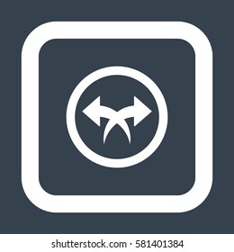 play Icon, flat design style
