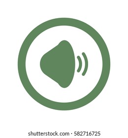 play Icon, flat design style