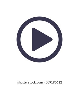 play Icon, flat design style