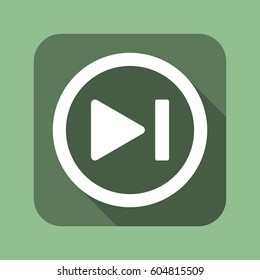 play Icon, flat design style