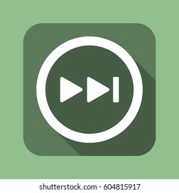 play Icon, flat design style