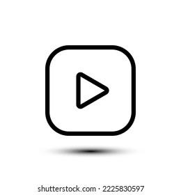 Play icon. flat design vector illustration for web and mobile