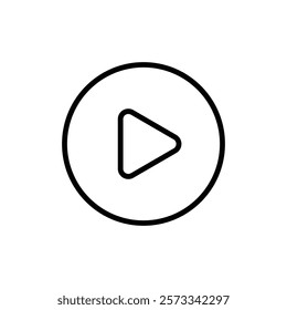 Play icon Flat fill set collection
