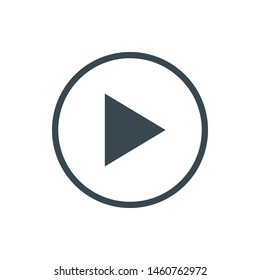 Play icon flat. Play modern icon. Media player icon