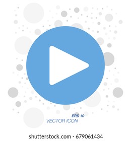 Play Icon in flat style isolated on white background. Symbol for your design and logo. Vector illustration EPS 10.