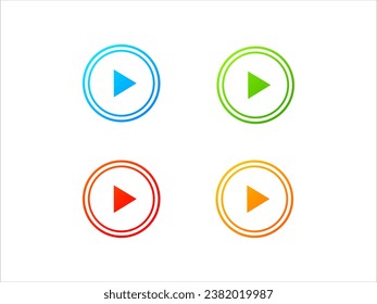 play icon four kinds of colors