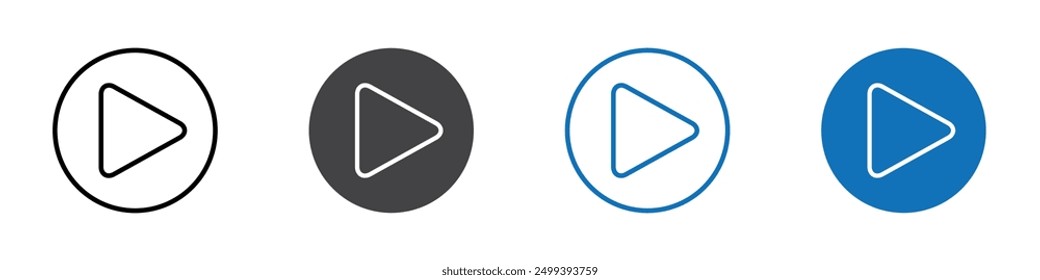 Play icon Group symbol or sign vector