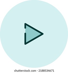 Play icon, illustration, vector on a white background.