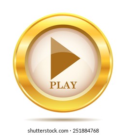 Play icon. Internet button on white background. EPS10 vector. 