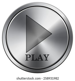 Play icon. Internet button on white background. EPS10 Vector. 