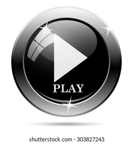 Play icon. Internet button on white background. EPS10 vector 
