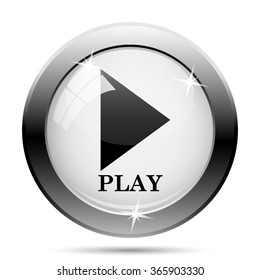 Play icon. Internet button on white background. EPS10 vector.