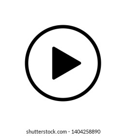 Play icon isolated button or video player sign. Web media symbol. Multimedia interface. EPS 10