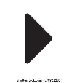 Play  icon,  isolated. Flat  design.