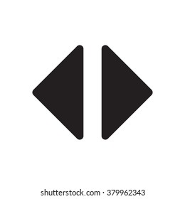 Play  icon,  isolated. Flat  design.